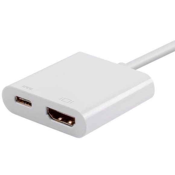NWT Monoprice USB-C to HDMI&USB-C (F) Dual Port Adapter,Compatible USB-C Laptops - Picture 2 of 8